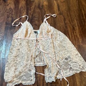 Urban Outfitters Pink Lace Chemise
